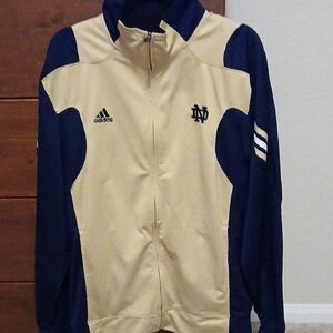 Adidas Men's Blue and Cream Windbreaker